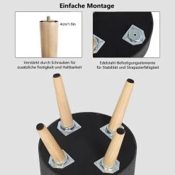 Sitzhocker Mit Stauraum Fußhocker, Deckel Abnehmbar, Aus Leinen, Massivholz -Möbel Store Sitzhocker Fusshocker mit Stauraum SH08dgr 1 dunkelgrau8 1280x1280