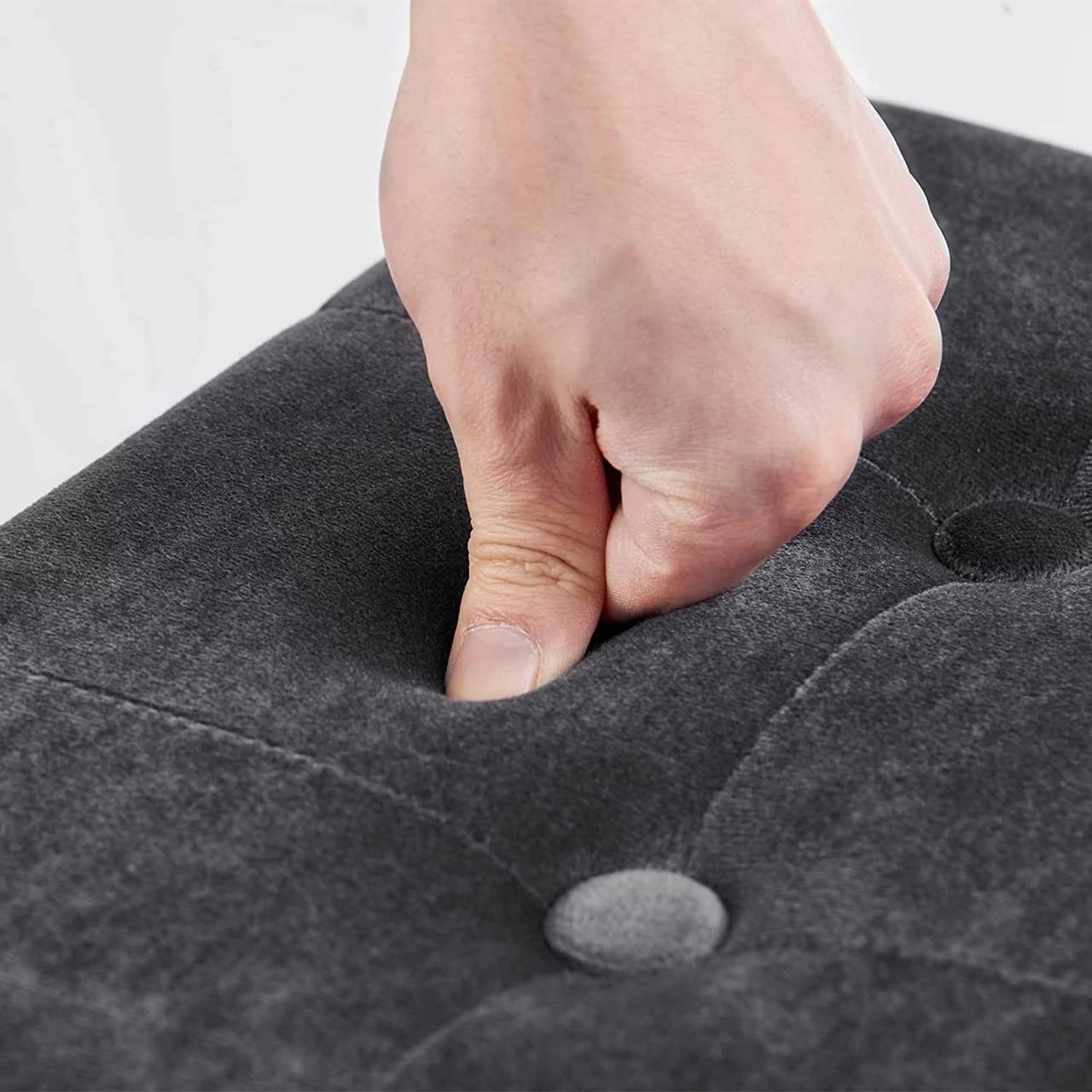 WOLTU Sitzhocker Sitzbank Mit Stauraum, Faltbar Deckel Abnehmbar, Aus Samt 6 WOLTU Sitzhocker Sitzbank Mit Stauraum, Faltbar Deckel Abnehmbar, Aus Samt – Bild 6