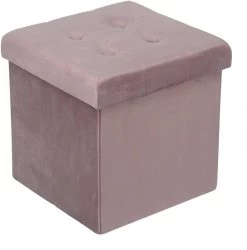 Sitzhocker SH69 Mit Stauraum Aus Samt, 37,5x37,5x38CM(LxBxH)