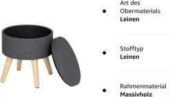 Sitzhocker Mit Stauraum Fußhocker, Deckel Abnehmbar, Aus Leinen, Massivholz -Möbel Store Sitzhocker mit Stauraum Fusshocker Deckel abnehmbar aus Leinen Massivholz SH08 bunt1 1280x1280