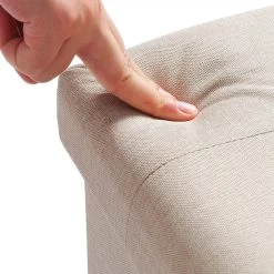 Sitzhocker Mit Stauraum Gepolsterte Sitzfläche Aus Leinen, 76x37,5x38 Cm -Möbel Store Sitzhocker mit Stauraum Gepolsterte Sitzfl che aus Leinen 76x37 5x38cm SH10cm 1 Creme8 1280x1280