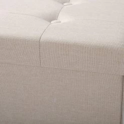 Sitzhocker Mit Stauraum Gepolsterte Sitzfläche Aus Leinen, 76x37,5x38 Cm -Möbel Store Sitzhocker mit Stauraum Gepolsterte Sitzfl che aus Leinen 76x37 5x38cm SH10cm 1 Creme9 1280x1280