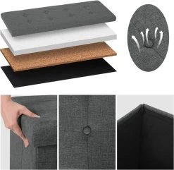 Sitzhocker Mit Stauraum Sitzbank Gepolstert Faltbar&abnehmbar, Aus Leinen -Möbel Store Sitzhocker mit Stauraum Sitzw rfel faltbar abnehmbar Gepolsterte aus Leinen SH11 bunt6xSWIX2MIiHChK 1280x1280