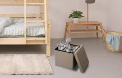 Möbel Store -Möbel Store Sitzhocker mit Stauraum aus Leinen Modell Martin Beige5 1280x1280