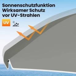 WOLTU Sonnenschirm Strandschirm UV-beständig, Höhenverstellbar, 45° Knickbar, Rund -Möbel Store Sonnenschirm Strandschirm UV bestaendig hoehenverstellbar 45 knickbar rund W0UETT0239 Dunkelgrau6 1280x1280