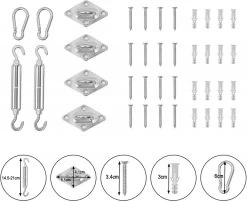 Sonnensegel Sonnenschutz HDPE Durchlässig UV Schutz Grau -Möbel Store Sonnensegel Sonnenschutz HDPE Durchlaessig UV Schutz GZS1231gr Grau6 1280x1280
