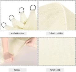 Sonnensegel Sonnenschutz HDPE Windschutz UV Schutz Creme -Möbel Store Sonnensegel Sonnenschutz HDPE Windschutz UV Schutz GZS1188cm creme5 1280x1280