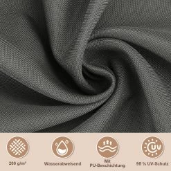 WOLTU Sonnensegel, Sonnenschutz, Aus PES, 200 G/m² Polyester, 95% UV Schutz, Dunkelgrau 13 WOLTU Sonnensegel, Sonnenschutz, Aus PES, 200 G/m² Polyester, 95% UV Schutz, Dunkelgrau -Möbel Store Sonnensegel Sonnenschutz aus PES 200 gm Polyester 95 UV Schutz W0UETT0287 GZS1275dgr Dunkelgrau8 1280x1280