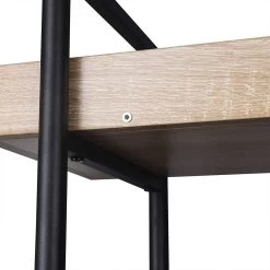 Standregal Mit 5 Ablagen 91x30x173cm Eiche Hell 13 Standregal Mit 5 Ablagen 91x30x173cm Eiche Hell -Möbel Store Standregal Buecherregal Metallregal Blumentreppe Holz Metall eiche hell6 1280x1280