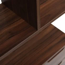 Standregal Bücherregal Mit Schrank 58x24x120cm -Möbel Store Standregal Buecherregal mit Schrank Metall dunkelbuche8 1280x1280