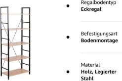 Standregal Haushaltsregal Bücherregal Lagerregal 5 Ablagen Holz Stahl 17 Standregal Haushaltsregal Bücherregal Lagerregal 5 Ablagen Holz Stahl -Möbel Store Standregal Haushaltsregal Buecherregal Lagerregal 5 Ablagen Holz Stahl RGB9308hei schwarz9 1280x1280