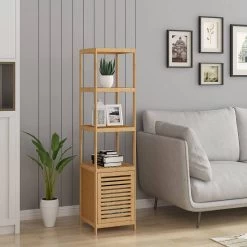 Möbel Store -Möbel Store Standregal mit Ablagefl chen Stauraum aus Bambus RG92893 1280x1280