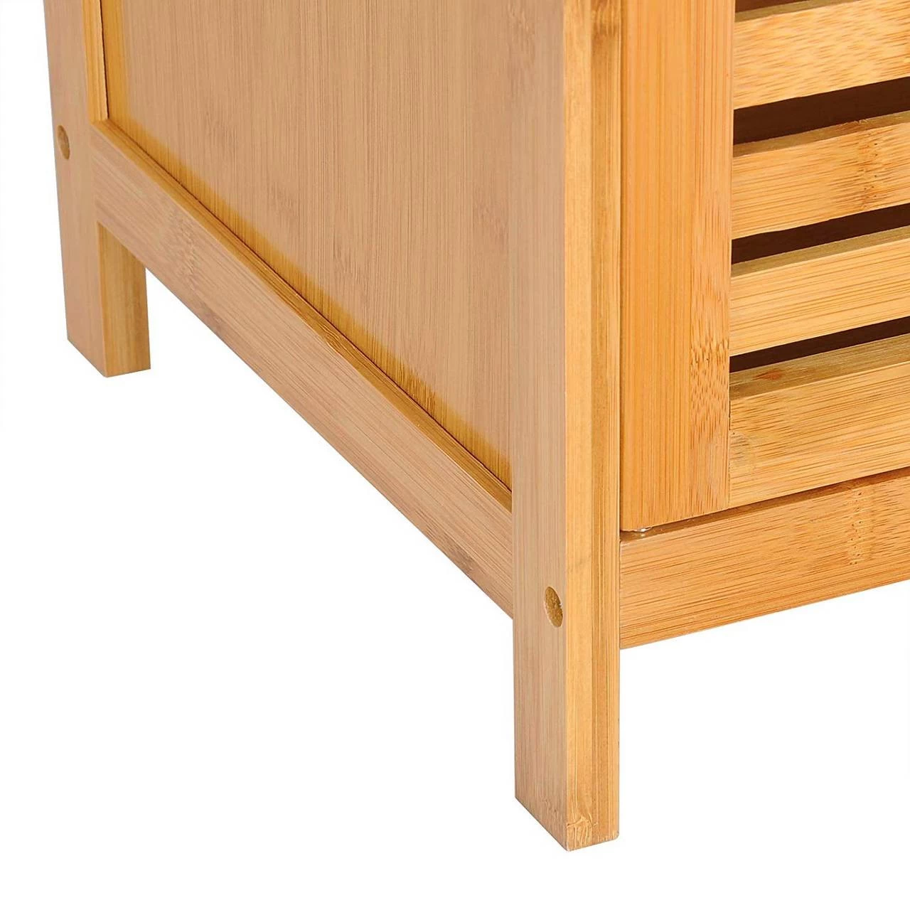 Standregal Mit 5 Ablageflächen & Stauraum Aus Bambus 9 Standregal Mit 5 Ablageflächen & Stauraum Aus Bambus – Bild 9