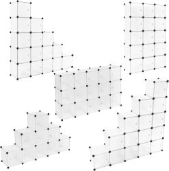 Steckregal, Regalsystem, 15 Würfel, DIY Würfelregal, Modulare PP-Platten, Weiß -Möbel Store Steckregal Regalsystem 15 W rfel DIY W rfelregal modulare PP Platten W0ITT0075 weiss8 1280x1280