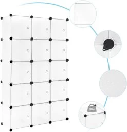 Steckregal, Regalsystem, 15 Würfel, DIY Würfelregal, Modulare PP-Platten, Weiß -Möbel Store Steckregal Regalsystem 15 W rfel DIY W rfelregal modulare PP Platten W0ITT0075 weiss9 1280x1280