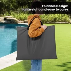 WOLTU Strandmatte, Strandliege Klappbar, Mit Kopfkissen Staufach, Dunkelgrau -Möbel Store Strandmatte Strandliege klappbar Kopfkissen Staufach Dunkelgrau W0ETT0184 Dunkelgrau6 1280x1280