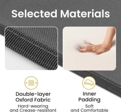 WOLTU Strandmatte, Strandliege Klappbar, Mit Kopfkissen Staufach, Dunkelgrau -Möbel Store Strandmatte Strandliege klappbar Kopfkissen Staufach Dunkelgrau W0ETT0184 Dunkelgrau7 1280x1280