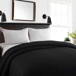 Tagesdecke Steppdecke Patchwork Wendedesign Schwarz -Möbel Store Tagesdecke in zweifarbig BWP5018sz02 schwarz4 1280x1280