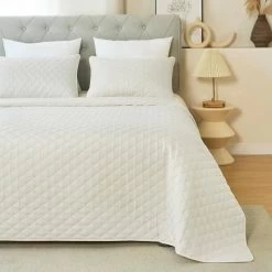 Tagesdecke Mit 2 Kissenbezügen 50x70cm, 3 Teilig, Leichte Überwurfdecke