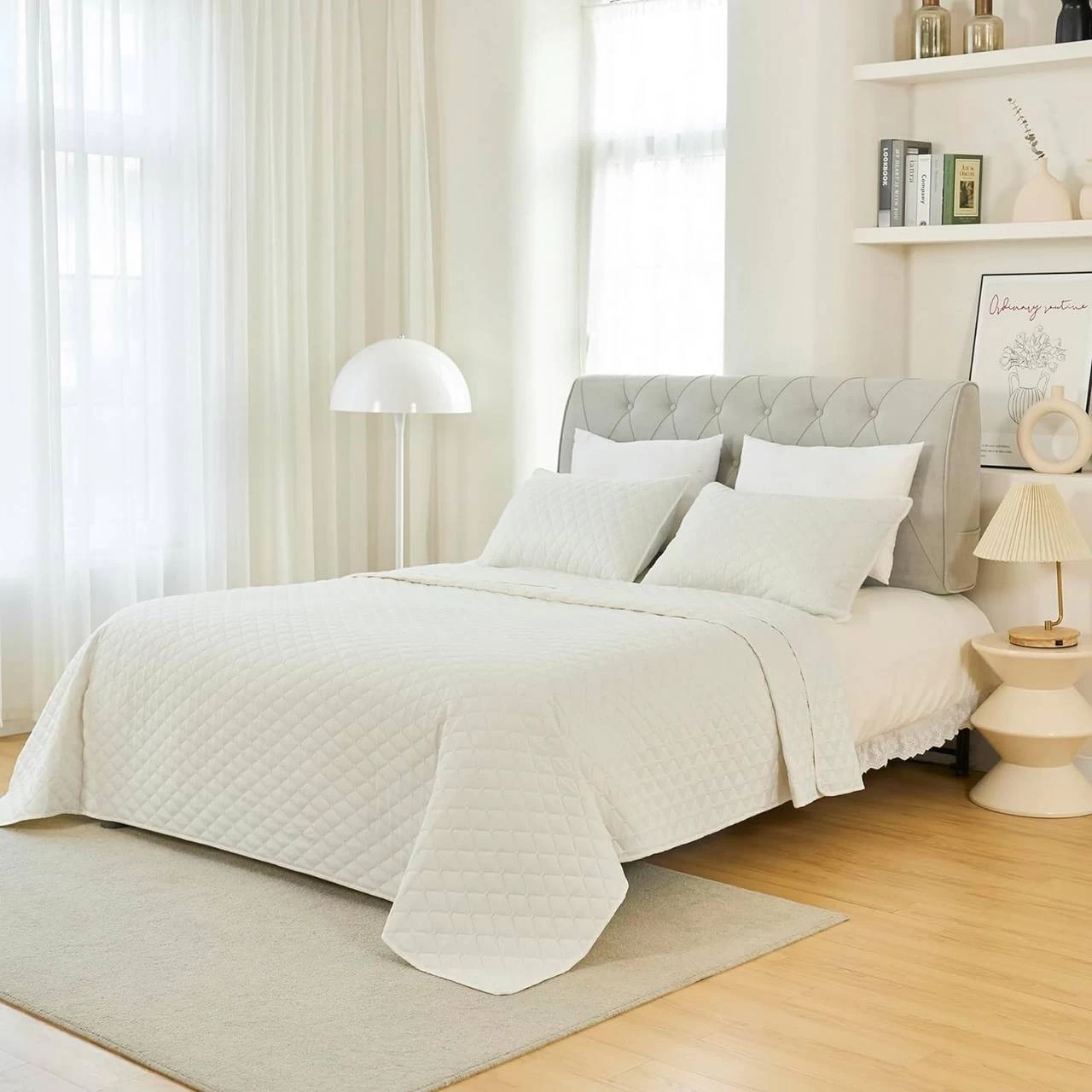 Tagesdecke Mit 2 Kissenbezügen 50x70cm, 3 Teilig, Leichte Überwurfdecke 2 Tagesdecke Mit 2 Kissenbezügen 50x70cm, 3 Teilig, Leichte Überwurfdecke – Bild 2