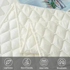 Tagesdecke Mit 2 Kissenbezügen 50x70cm, 3 Teilig, Leichte Überwurfdecke 12 Tagesdecke Mit 2 Kissenbezügen 50x70cm, 3 Teilig, Leichte Überwurfdecke -Möbel Store Tagesdecke mit 2 Kissenbez gen 50x70cm 3 teilig leichte berwurfdecke W0UTT0149 beige5 1280x1280