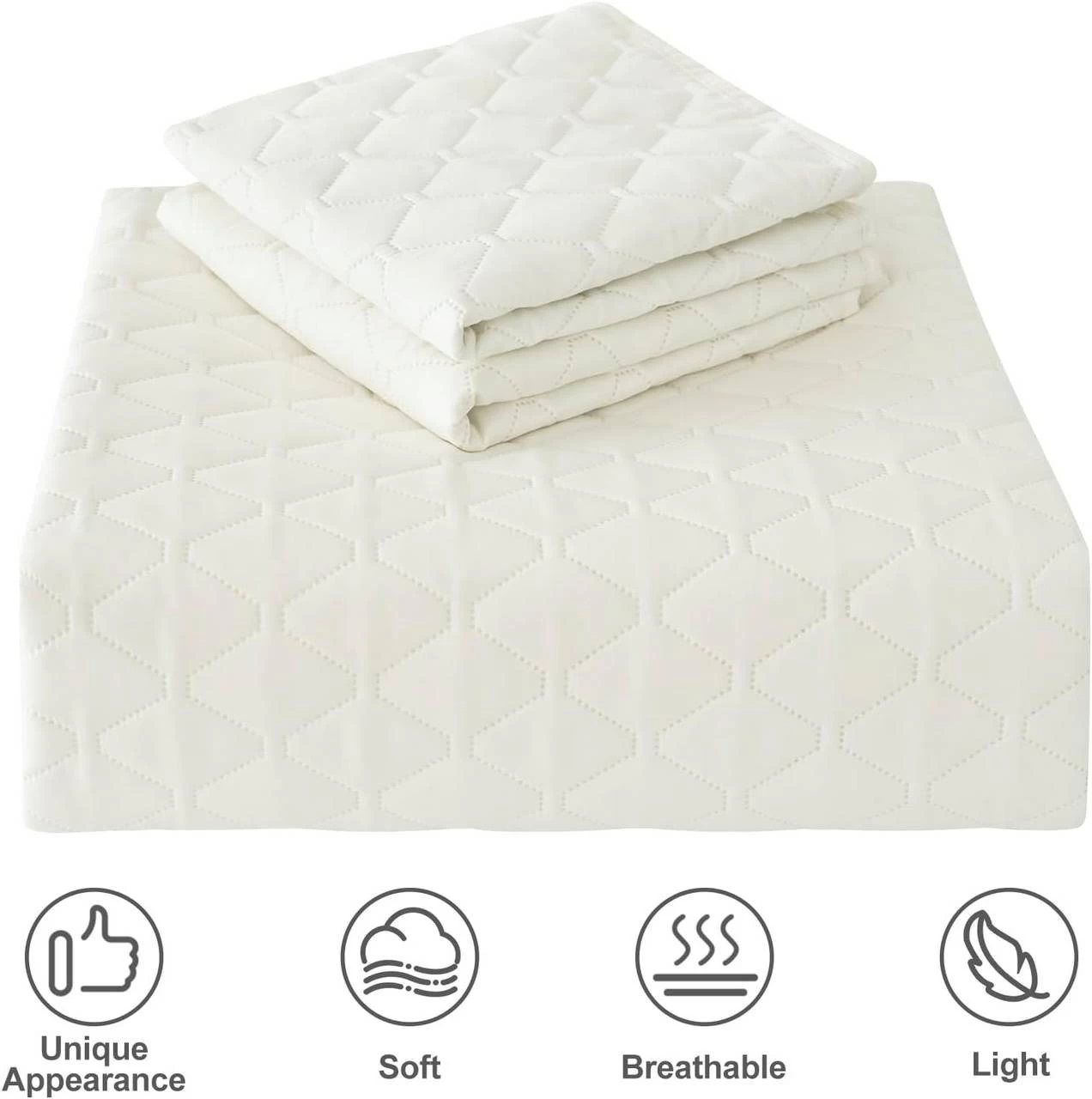 Tagesdecke Mit 2 Kissenbezügen 50x70cm, 3 Teilig, Leichte Überwurfdecke 7 Tagesdecke Mit 2 Kissenbezügen 50x70cm, 3 Teilig, Leichte Überwurfdecke – Bild 7