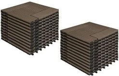 22er-Set WPC Terrassenfliese, Bodenbelag Für Terrasse
