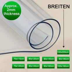 Tischdecke 2 Mm Wasserdicht Transparent Durchsichtige Tischfolie Aus PVC Rechteckiger Tischschut 17 Tischdecke 2 Mm Wasserdicht Transparent Durchsichtige Tischfolie Aus PVC Rechteckiger Tischschut -Möbel Store Tischdecke 2 mm Wasserdicht Transparent Durchsichtige Tischfolie aus PVC Rechteckiger Tischschut TD3193tp transparent9 1280x1280