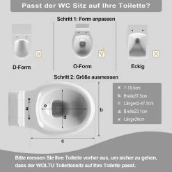 WOLTU Toilettendeckel, WC Sitz Mit Absenkautomatik, Klobrille, O-Form, Steinmuster -Möbel Store Toilettendeckel WC Sitz mit Absenkautomatik Klobrille O Form W0ITT4014 Steinmuster4 1280x1280