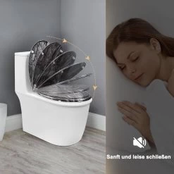 WOLTU Toilettendeckel, WC Sitz Mit Absenkautomatik, Klobrille, O-Form, Steinmuster -Möbel Store Toilettendeckel WC Sitz mit Absenkautomatik Klobrille O Form W0ITT4014 Steinmuster5 1280x1280