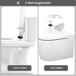 WOLTU Toilettendeckel, WC Sitz Mit Absenkautomatik, Klobrille, O-Form, Holzmuster -Möbel Store Toilettendeckel WC Sitz mit Absenkautomatik Klobrille O Form W0ITT4015 Holzmuster6 1280x1280