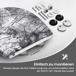 WOLTU Toilettendeckel, WC Sitz Mit Absenkautomatik, Klobrille, O-Form, Holzmuster -Möbel Store Toilettendeckel WC Sitz mit Absenkautomatik Klobrille O Form W0ITT4015 Holzmuster9 1280x1280