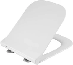 Toilettendeckel, WC Sitz Mit Absenkautomatik, UF-Klodeckel Antibakteriell, Quick-Release Weiß