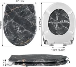 Toilettendeckel Mit Absenkautomatik Motiv, Mit Schnellverschluss, 175 Kg Belastbar 9 Toilettendeckel Mit Absenkautomatik Motiv, Mit Schnellverschluss, 175 Kg Belastbar -Möbel Store Toilettendeckel mit Absenkautomatik Motiv mit Schnellverschluss 175 kg belastbar W0ITT1080 schwarz3 1280x1280