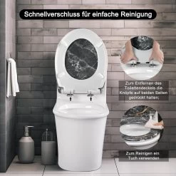 Toilettendeckel Mit Absenkautomatik Motiv, Mit Schnellverschluss, 175 Kg Belastbar 12 Toilettendeckel Mit Absenkautomatik Motiv, Mit Schnellverschluss, 175 Kg Belastbar -Möbel Store Toilettendeckel mit Absenkautomatik Motiv mit Schnellverschluss 175 kg belastbar W0ITT1080 schwarz4 1280x1280