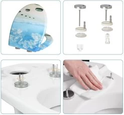 Toilettendeckel Mit Absenkautomatik Premium WC Sitz Klobrille Blauer Himmel -Möbel Store Toilettendeckel mit Absenkautomatik Premium WC Sitz Klobrille Blauer Himmel WS29284 1280x1280