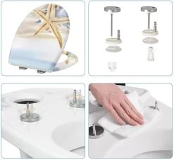 Toilettendeckel Mit Absenkautomatik Premium WC Sitz Klobrille Gelber Seestern -Möbel Store Toilettendeckel mit Absenkautomatik Premium WC Sitz Klobrille Gelber Seestern4 1280x1280