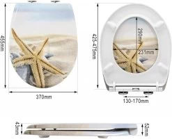Toilettendeckel Mit Absenkautomatik Premium WC Sitz Klobrille Gelber Seestern -Möbel Store Toilettendeckel mit Absenkautomatik Premium WC Sitz Klobrille Gelber Seestern5 1280x1280