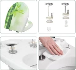 Toilettendeckel Mit Absenkautomatik Premium WC Sitz Klobrille Grüner Bambus -Möbel Store Toilettendeckel mit Absenkautomatik Premium WC Sitz Klobrille Gruener Bambus4 1280x1280