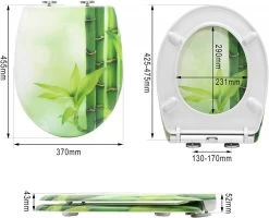 Toilettendeckel Mit Absenkautomatik Premium WC Sitz Klobrille Grüner Bambus -Möbel Store Toilettendeckel mit Absenkautomatik Premium WC Sitz Klobrille Gruener Bambus5 1280x1280