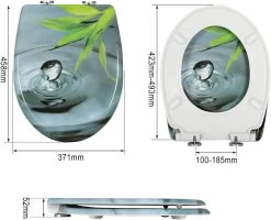 WC Sitz Mit Absenkautomatik Toilettendeckel Premium Klobrille Hellgrünes Blatt -Möbel Store Toilettendeckel mit Absenkautomatik Premium WC Sitz Klobrille Hellgraues Blatt WS2918 Hellgraues Blatt4h2P2QdiW8sL1D 1280x1280