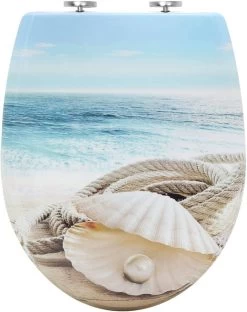 Toilettendeckel Mit Absenkautomatik Premium WC Sitz Klobrille Weiße Perle