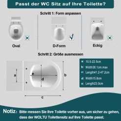 Toilettendeckel Mit Kindersitz, WC-Sitz Mit Absenkautomatik Für Familie, Klodeckel In D-Form -Möbel Store Toilettendeckel mit Kindersitz WC Sitz mit Absenkautomatik f r Familie Klodeckel in D Form WS2932 Schwarz10 1280x1280