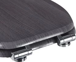 WC-Sitz Toilettensitz Mit Absenkautomatik, MDF Holzkern, Softclose Scharnier -Möbel Store Toilettensitz mit Absenkautomatik MDF Softclose Antibakteriell WS2902 Graues AhornI3 1280x1280