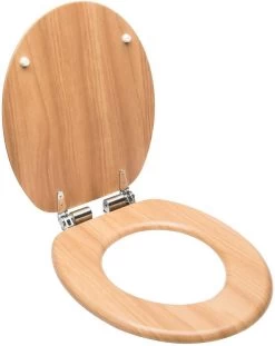 Toilettensitz Mit Absenkautomatik Aus MDF Holzmaserung -Möbel Store Toilettensitz mit Absenkautomatik aus MDF WS2869 Holzmaserung4 1280x1280