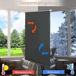 WOLTU Verdunklungsrollo Thermorollo Klemmfix Ohne Bohren Anthrazit -Möbel Store Verdunklungsrollo Thermorollo Klemmfix ohne Bohren TR5700an01 Anthrazit3 1280x1280