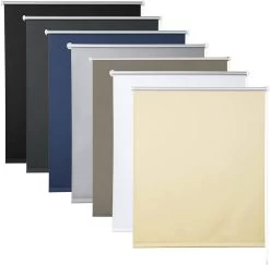 WOLTU Verdunklungsrollo Thermorollo Klemmfix Ohne Bohren Beige