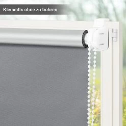 WOLTU Verdunklungsrollo Thermorollo Klemmfix Ohne Bohren Grau -Möbel Store Verdunklungsrollo Thermorollo Klemmfix ohne Bohren TR5700gr02 Grau6 1280x1280