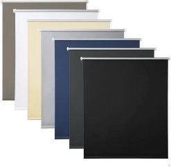 WOLTU Verdunklungsrollo Thermorollo Klemmfix Ohne Bohren Schwarz