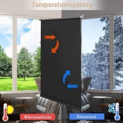 WOLTU Verdunklungsrollo Thermorollo Klemmfix Ohne Bohren Schwarz -Möbel Store Verdunklungsrollo Thermorollo Klemmfix ohne Bohren TR5700sz01 Schwarz3 1280x1280